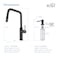 Kibi Macon Single Handle Pull Down Kitchen Sink Faucet with Soap Dispenser C-KKF2007MB-KSD100MB - alternate 6